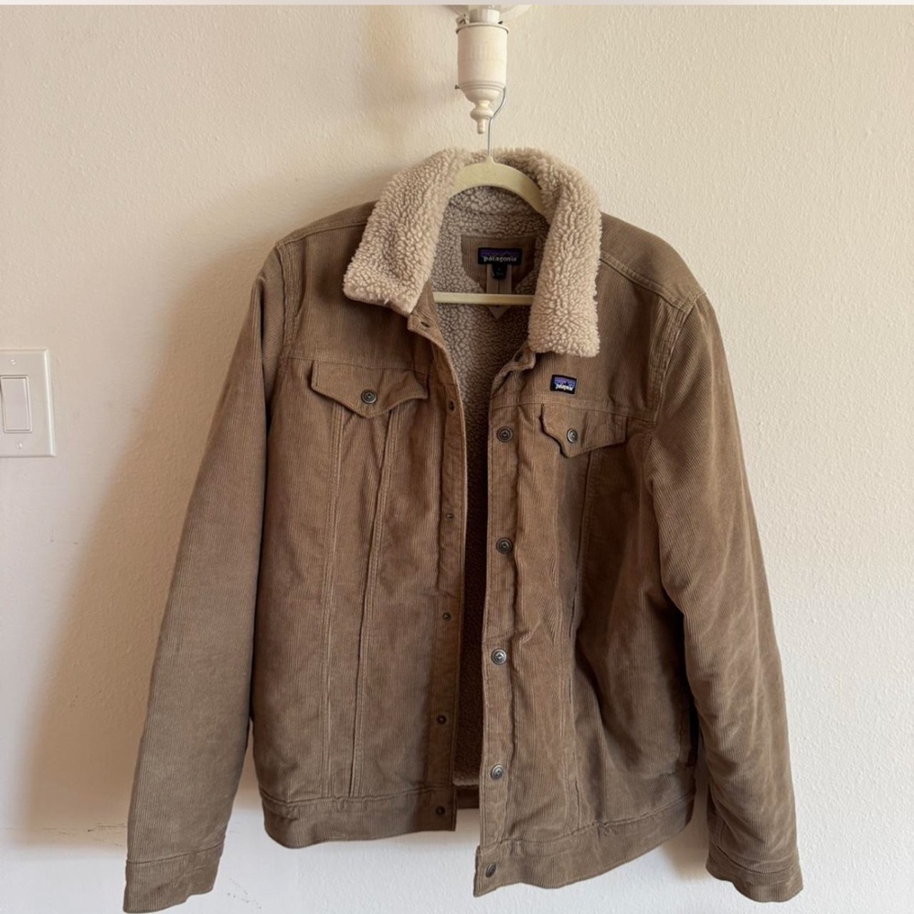Men's Brown Sherpa-Lined Jacket
